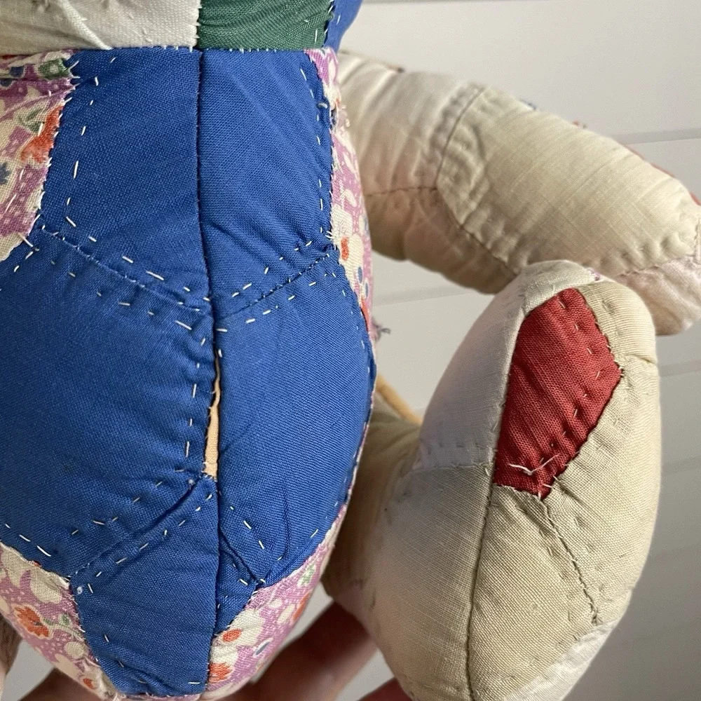 Vintage Handmade Patchwork Quilt Teddy Bear 10